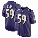 Zennovawear Men's Baltimore Ravens Malik Hamm Purple Team Game Jersey