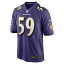 Zennovawear Men's Baltimore Ravens Malik Hamm Purple Team Game Jersey