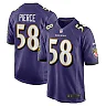 Zennovawear Men's Baltimore Ravens Michael Pierce Purple Game Jersey