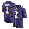 Zennovawear Men's Baltimore Ravens Nate Wiggins Purple Player Game Jersey