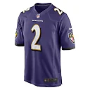 Zennovawear Men's Baltimore Ravens Nate Wiggins Purple Player Game Jersey