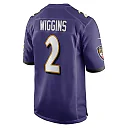 Zennovawear Men's Baltimore Ravens Nate Wiggins Purple Player Game Jersey