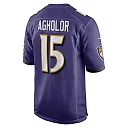 Zennovawear Men's Baltimore Ravens Nelson Agholor Purple Game Jersey