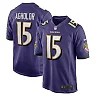 Zennovawear Men's Baltimore Ravens Nelson Agholor Purple Game Jersey