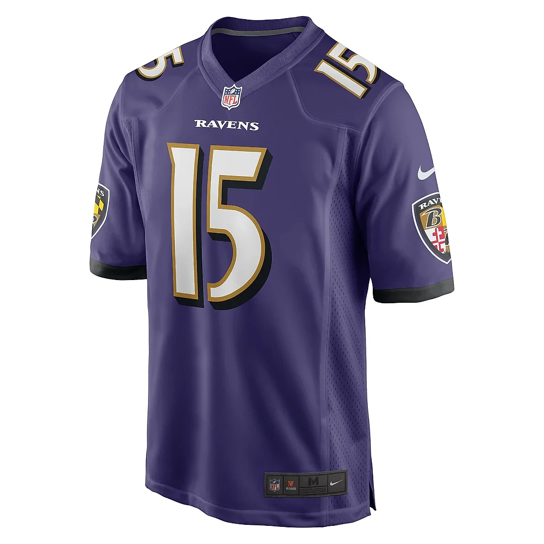 Zennovawear Men's Baltimore Ravens Nelson Agholor Purple Game Jersey