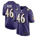 Zennovawear Men's Baltimore Ravens Nick Moore Purple Game Jersey