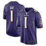 Zennovawear Men's Baltimore Ravens Number 1 Dad Purple Game Jersey