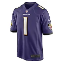 Zennovawear Men's Baltimore Ravens Number 1 Dad Purple Game Jersey