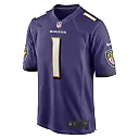 Zennovawear Men's Baltimore Ravens Number 1 Groom Purple Game Jersey