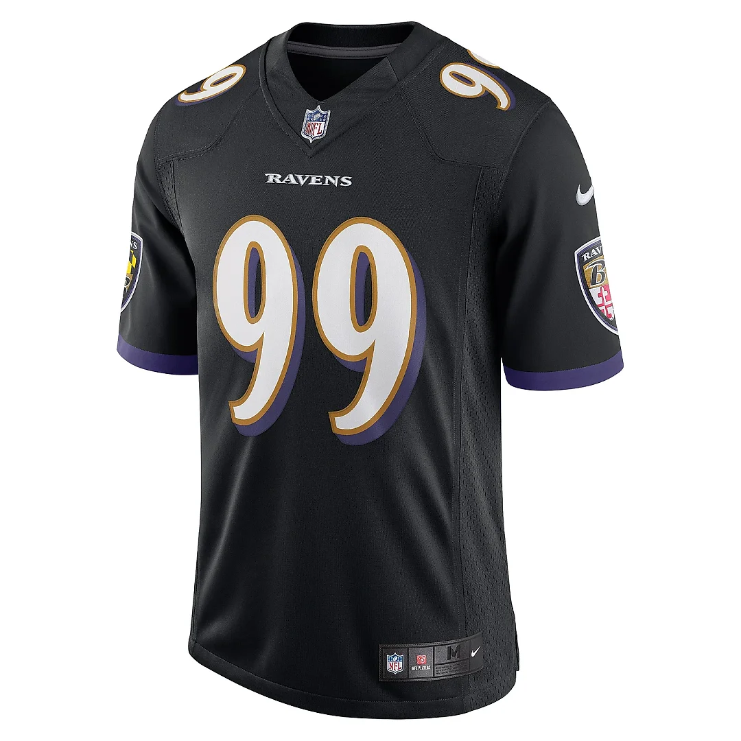 Zennovawear Men's Baltimore Ravens Odafe Oweh Black Vapor Limited Jersey