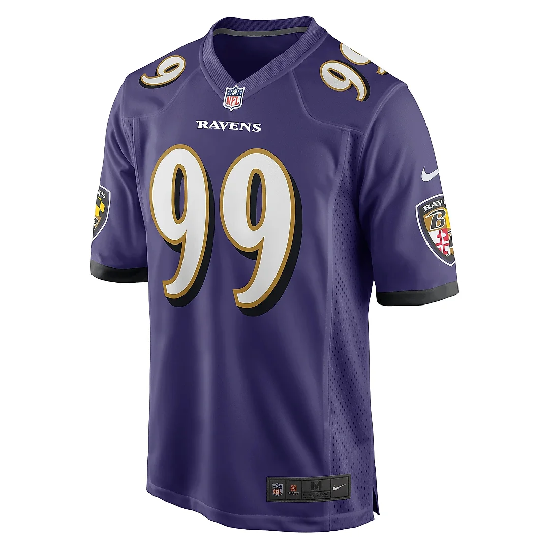 Zennovawear Men's Baltimore Ravens Odafe Oweh Purple Game Player Jersey