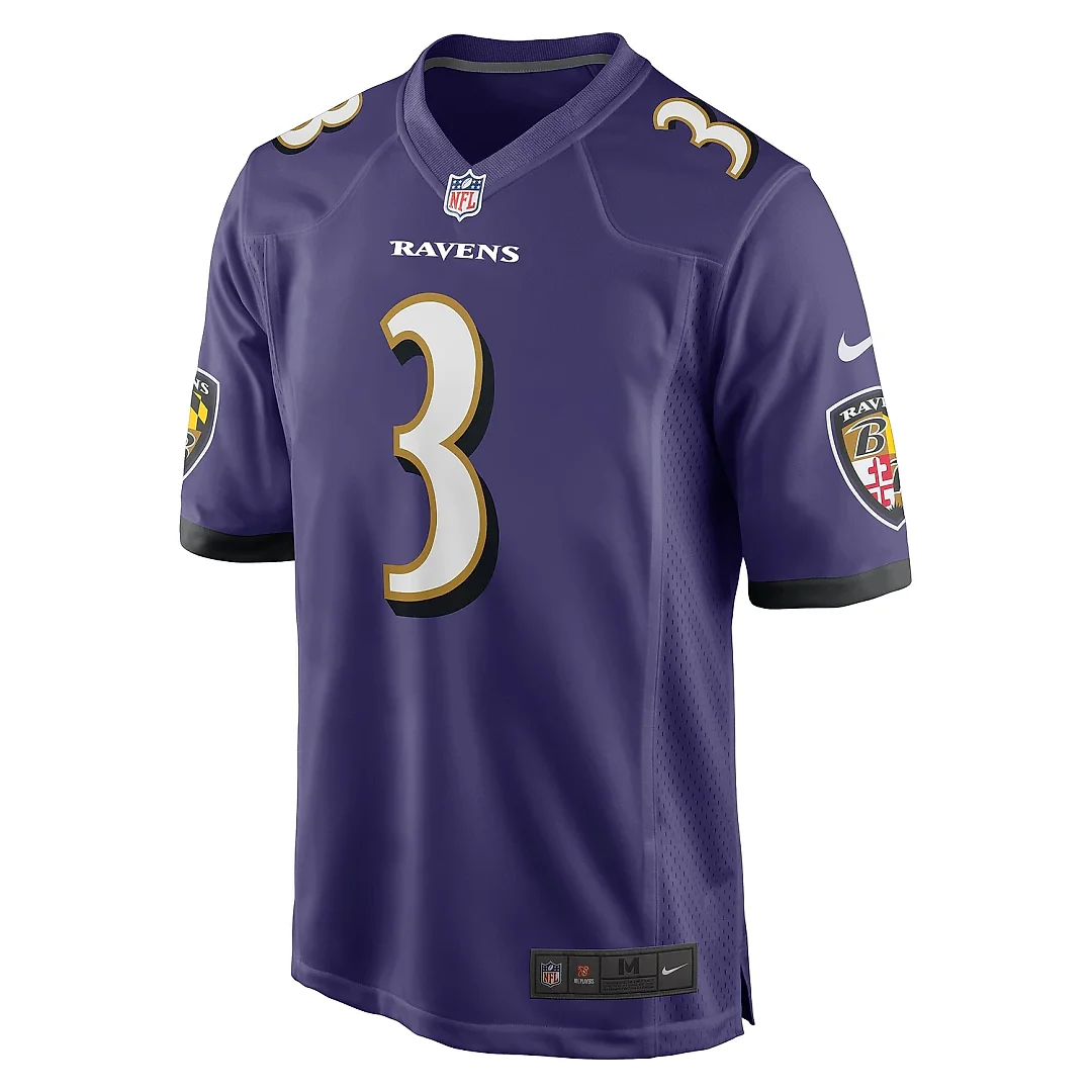 Zennovawear Men's Baltimore Ravens Odell Beckham Jr. Purple Game Jersey