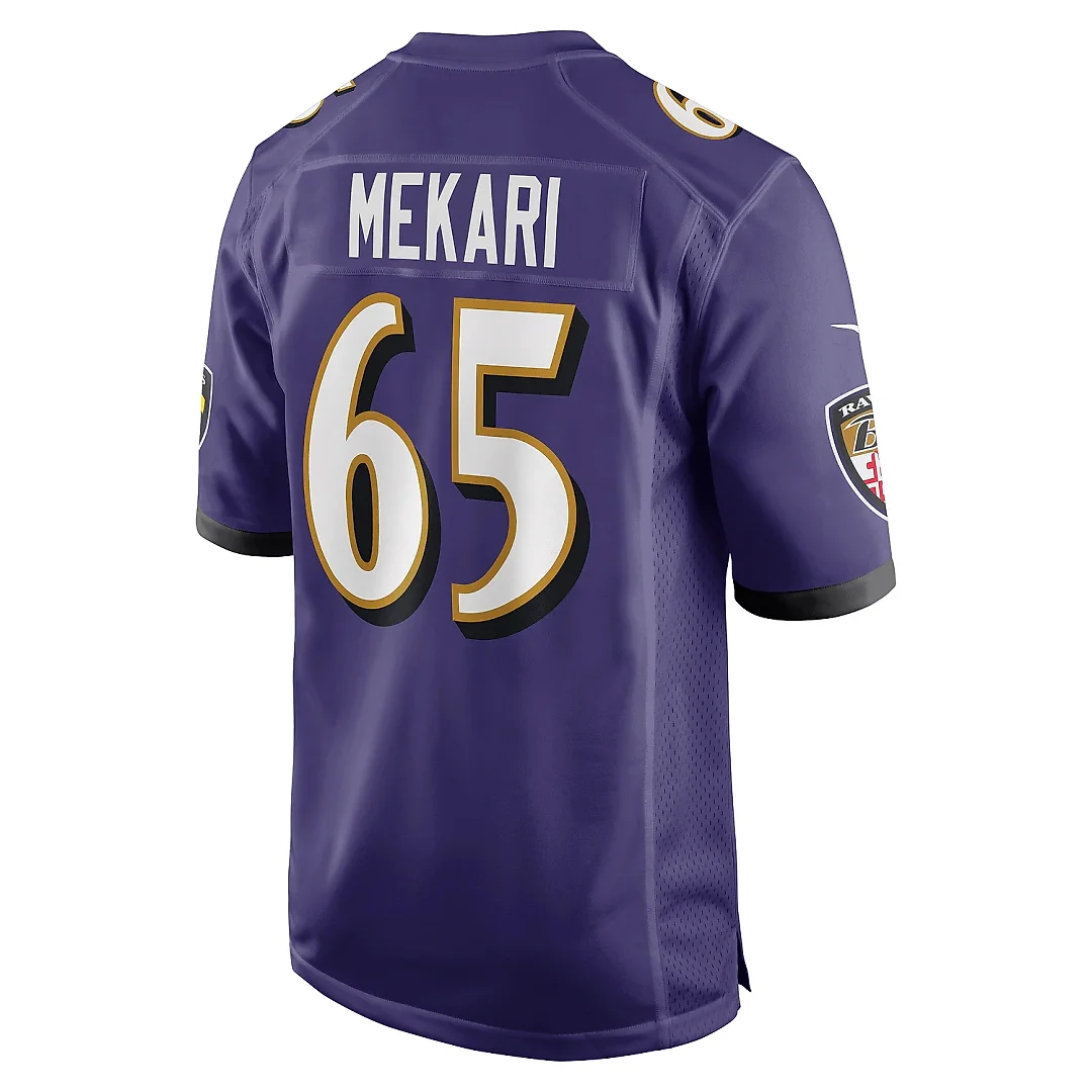 Zennovawear Men's Baltimore Ravens Patrick Mekari Purple Game Player Jersey