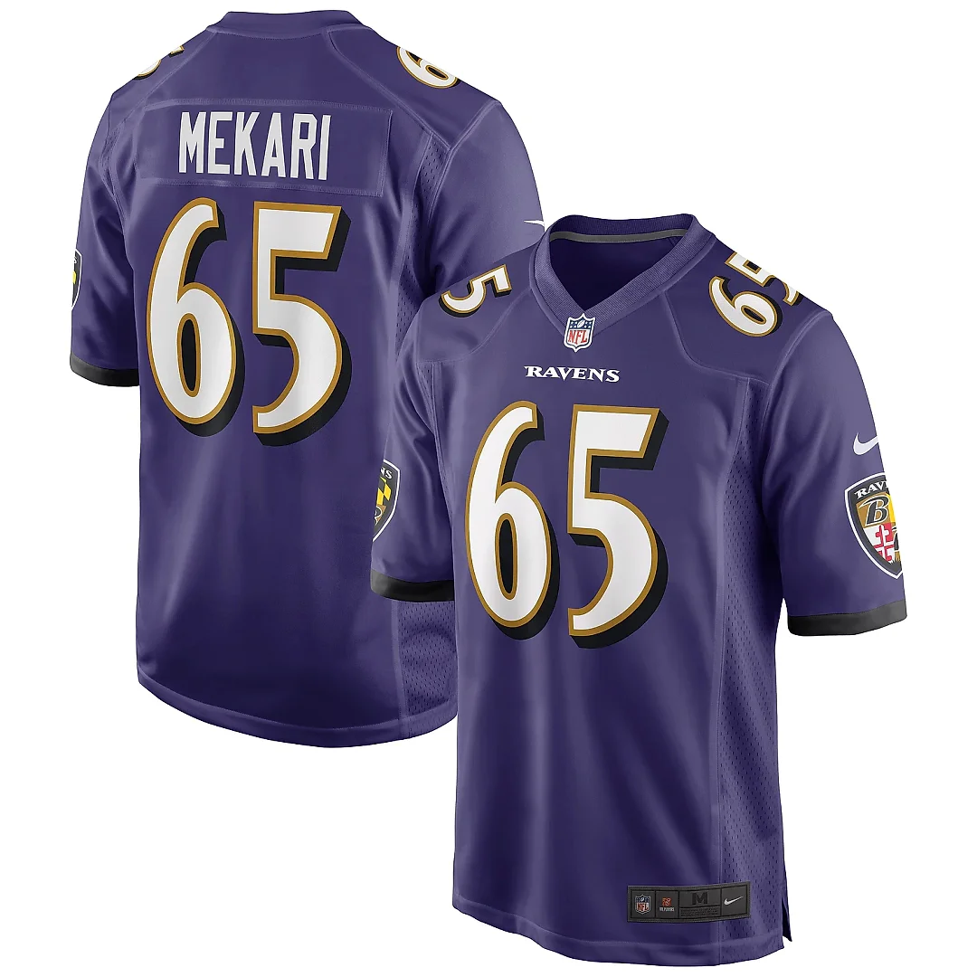 Zennovawear Men's Baltimore Ravens Patrick Mekari Purple Game Player Jersey