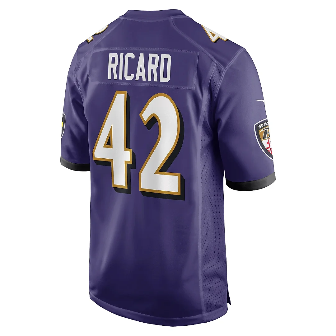 Zennovawear Men's Baltimore Ravens Patrick Ricard Purple Game Jersey