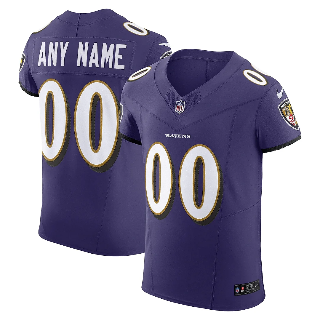 Zennovawear Men's Baltimore Ravens Purple Vapor F.U.S.E. Elite Custom Jersey