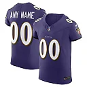 Zennovawear Men's Baltimore Ravens Purple Vapor F.U.S.E. Elite Custom Jersey