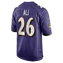 Zennovawear Men's Baltimore Ravens Rasheen Ali Purple Team Game Jersey