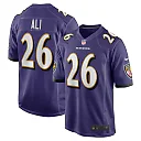 Zennovawear Men's Baltimore Ravens Rasheen Ali Purple Team Game Jersey