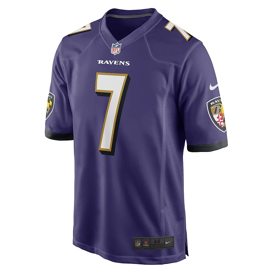 Zennovawear Men's Baltimore Ravens Rashod Bateman Purple Game Player Jersey