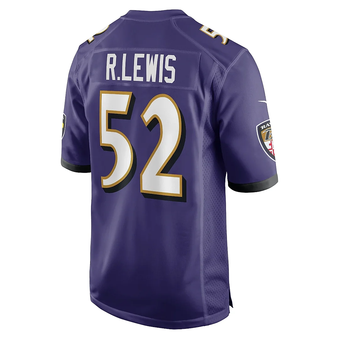Zennovawear Men's Baltimore Ravens Ray Lewis Purple Retired Player Game Jersey