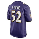 Zennovawear Men's Baltimore Ravens Ray Lewis Purple Retired Player Game Jersey
