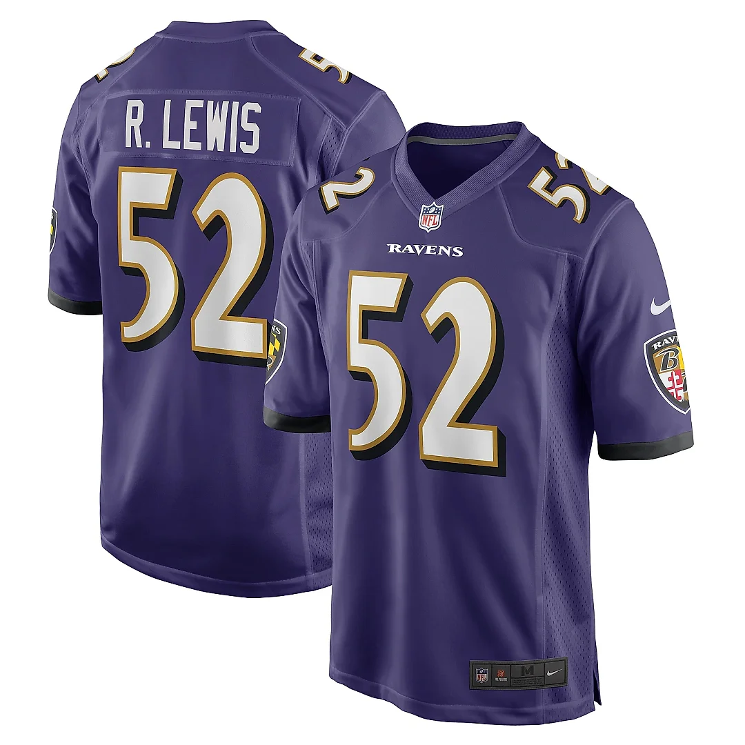 Zennovawear Men's Baltimore Ravens Ray Lewis Purple Retired Player Jersey
