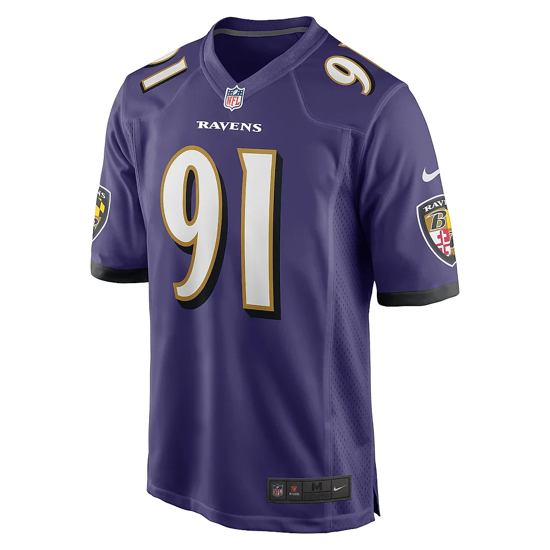Zennovawear Men's Baltimore Ravens Rayshad Nichols Purple Game Player Jersey