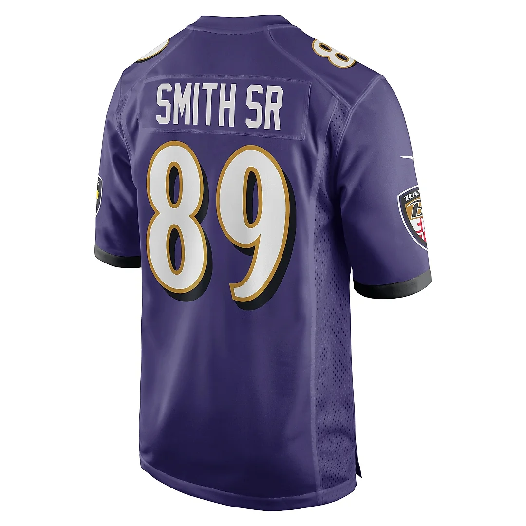 Zennovawear Men's Baltimore Ravens Steve Smith Sr. Purple Retired Player Game Jersey