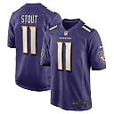 Zennovawear Men's Baltimore Ravens Stout Purple Player Game Jersey
