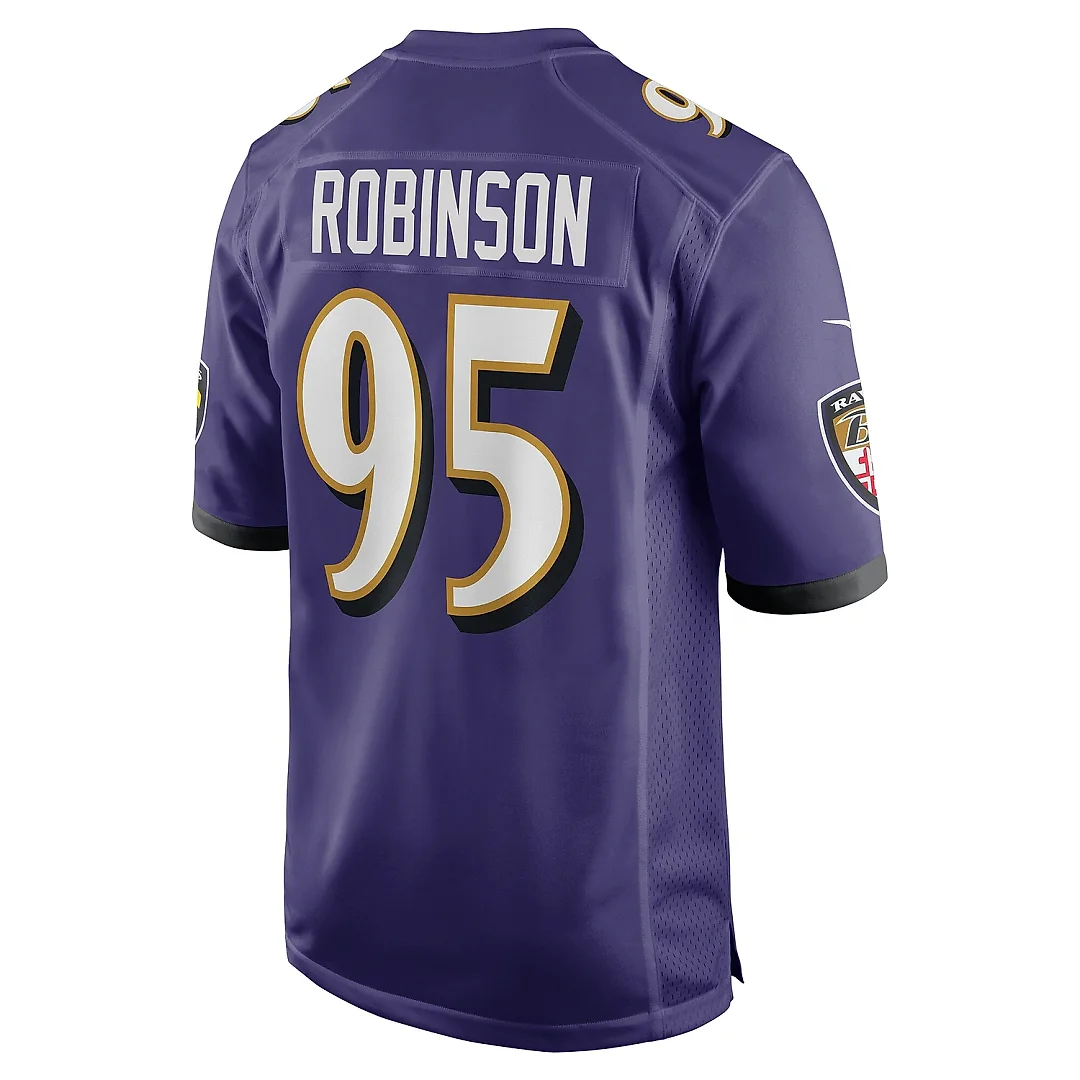 Zennovawear Men's Baltimore Ravens Tavius Robinson Purple Team Game Jersey