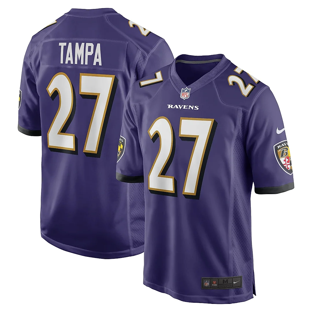 Zennovawear Men's Baltimore Ravens T.J. Tampa Purple Team Game Jersey