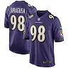 Zennovawear Men's Baltimore Ravens Tony Siragusa Purple Game Retired Player Jersey