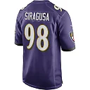 Zennovawear Men's Baltimore Ravens Tony Siragusa Purple Game Retired Player Jersey