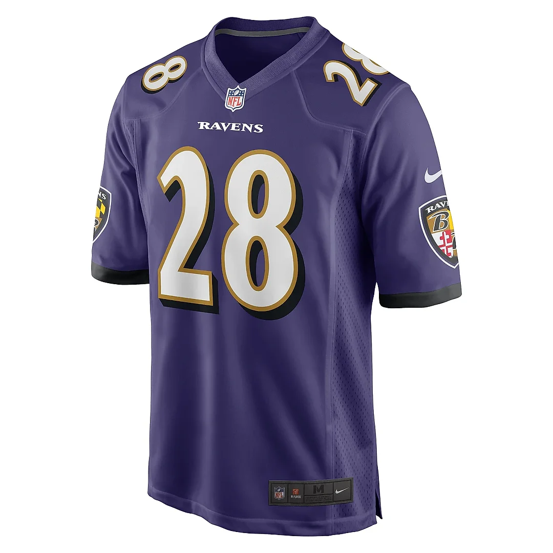 Zennovawear Men's Baltimore Ravens Trayvon Mullen Jr. Purple Team Game Jersey