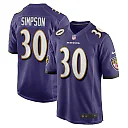 Zennovawear Men's Baltimore Ravens Trenton Simpson Purple Game Jersey