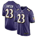 Zennovawear Men's Baltimore Ravens Trenton Simpson Purple Team Game Jersey