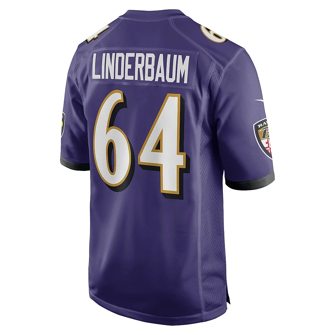 Zennovawear Men's Baltimore Ravens Tyler Linderbaum Purple Player Game Jersey