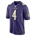 Zennovawear Men's Baltimore Ravens Zay Flowers Purple Game Jersey