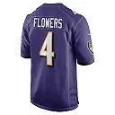 Zennovawear Men's Baltimore Ravens Zay Flowers Purple Game Jersey