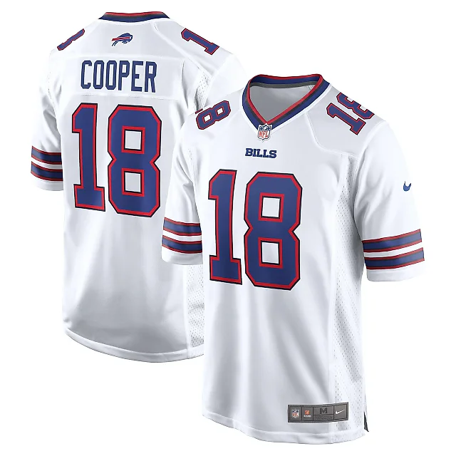 Zennovawear Men's Buffalo Bills Amari Cooper White Game Jersey