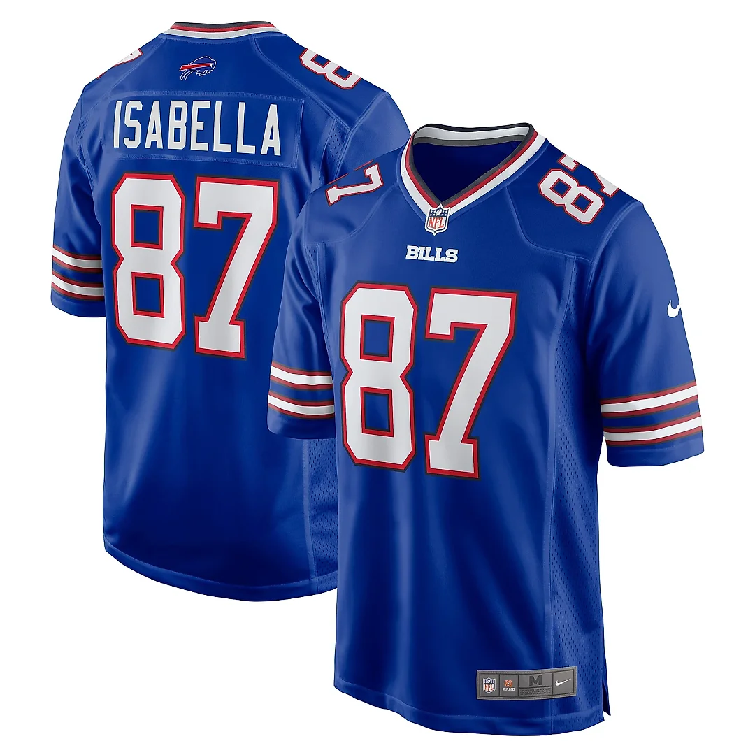 Zennovawear Men's Buffalo Bills Andy Isabella Royal Team Game Jersey