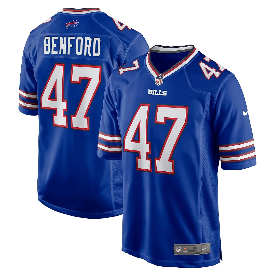 Zennovawear Men's Buffalo Bills Christian Benford Royal Game Jersey