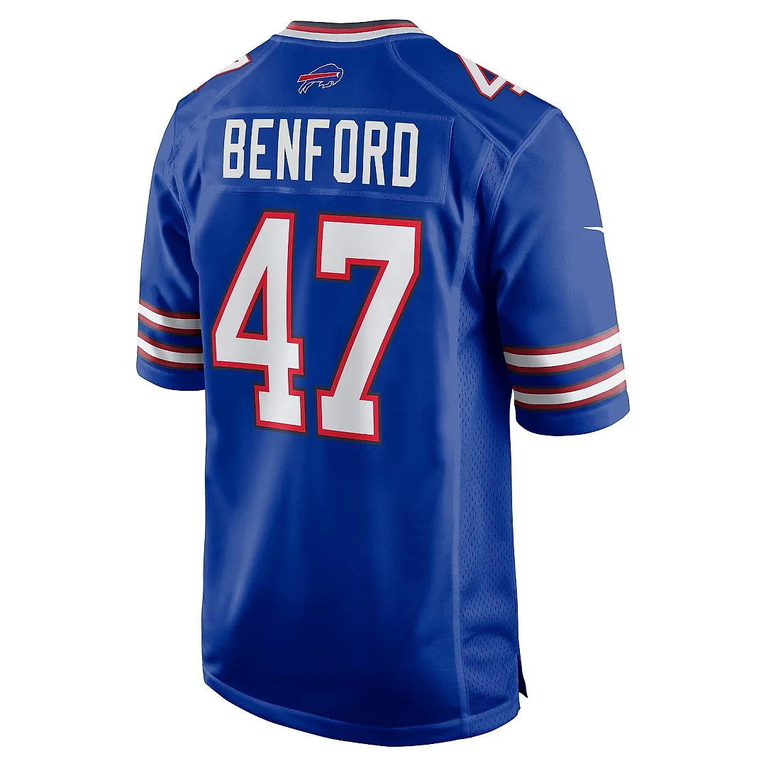 Zennovawear Men's Buffalo Bills Christian Benford Royal Game Jersey