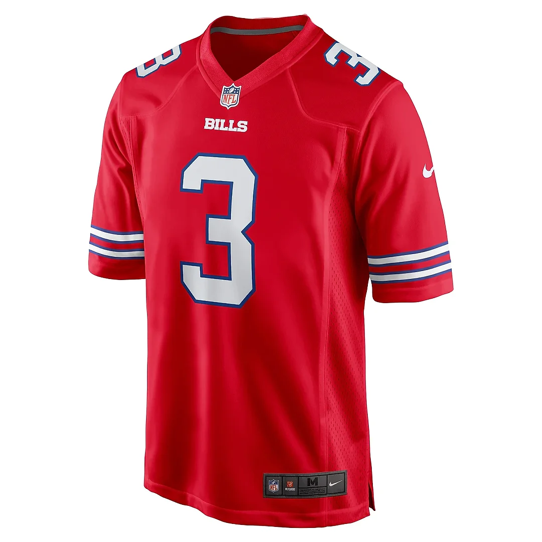 Zennovawear Men's Buffalo Bills Damar Hamlin Red Alternate Game Jersey
