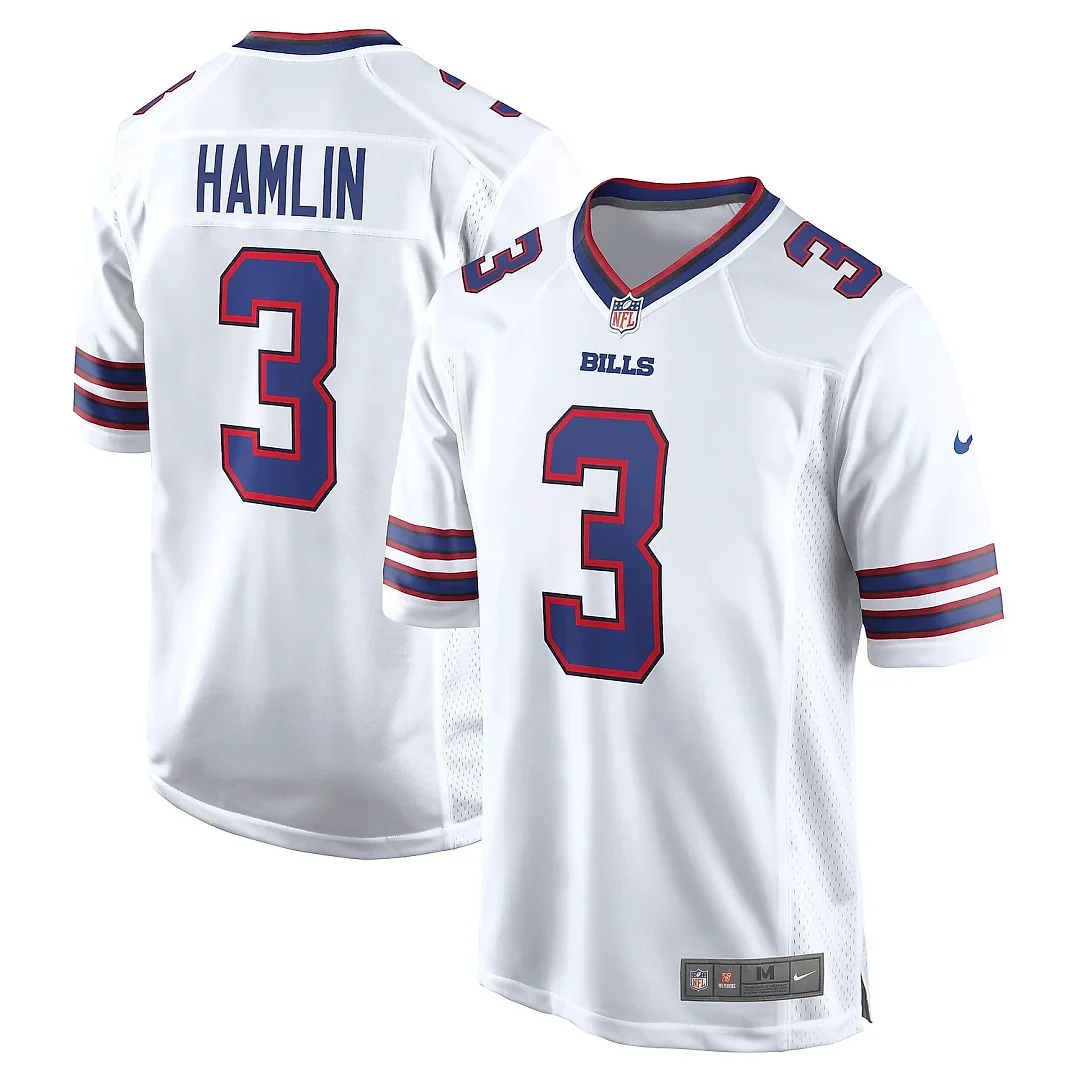 Zennovawear Men's Buffalo Bills Damar Hamlin White Game Jersey