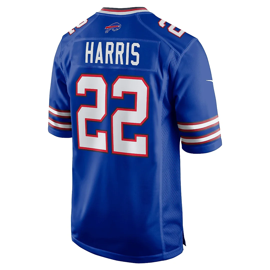 Zennovawear Men's Buffalo Bills Damien Harris Royal Game Player Jersey