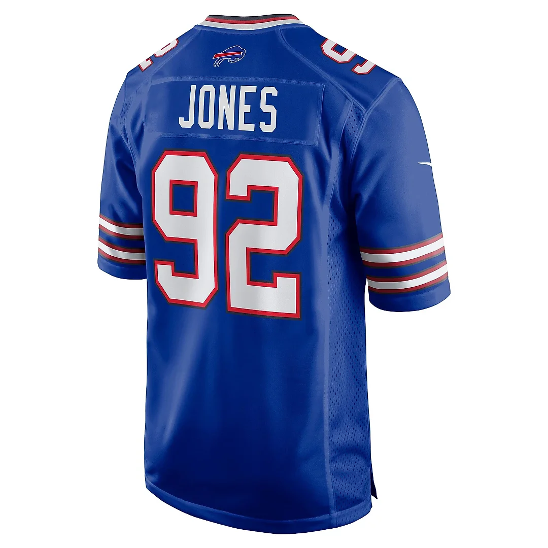 Zennovawear Men's Buffalo Bills DaQuan Jones Royal Game Player Jersey