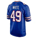 Zennovawear Men's Buffalo Bills DaShaun White Royal Team Game Jersey