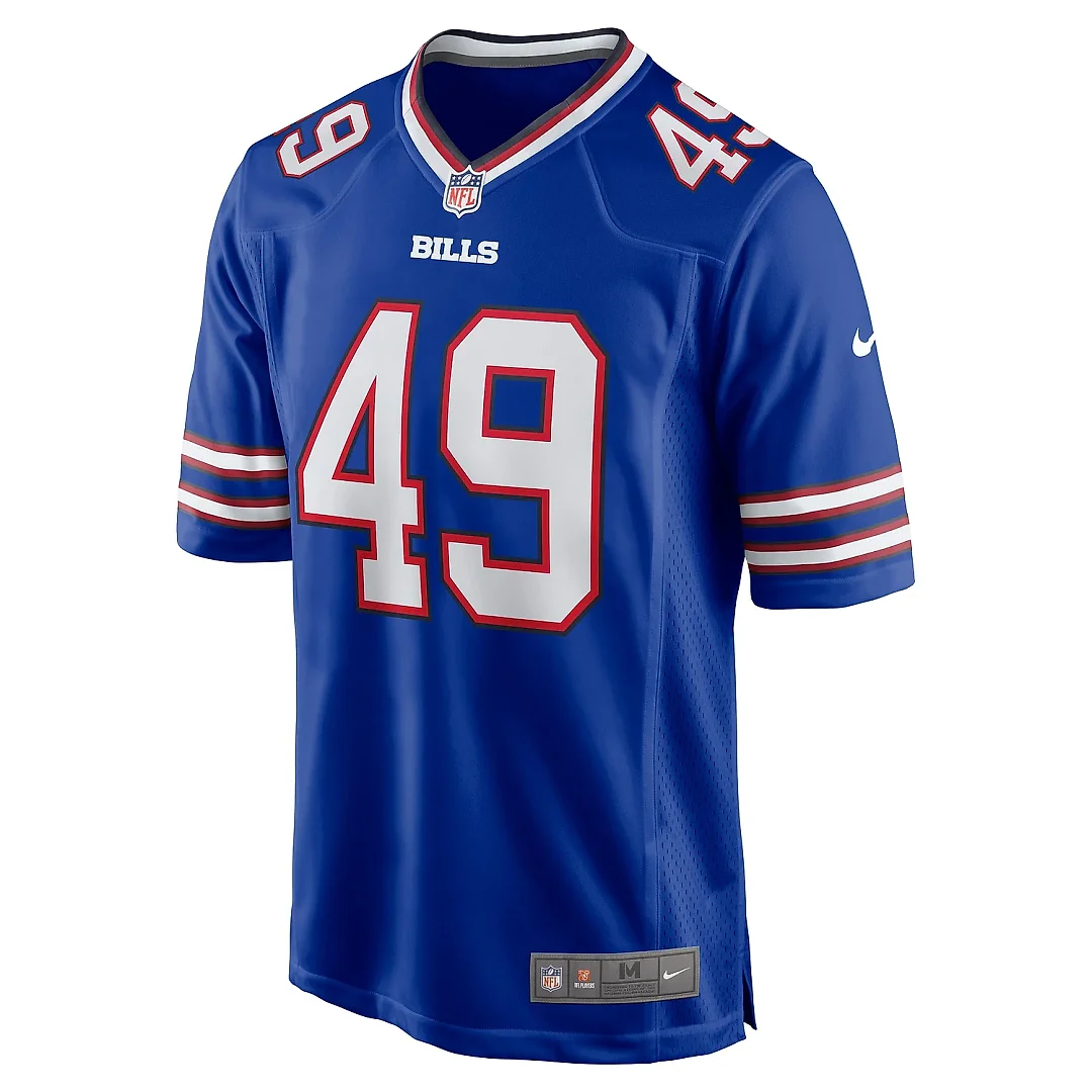 Zennovawear Men's Buffalo Bills DaShaun White Royal Team Game Jersey